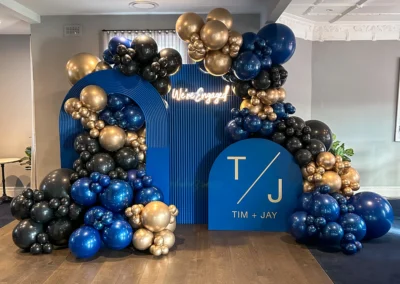 Balloon Garland Set Up with Backdrop