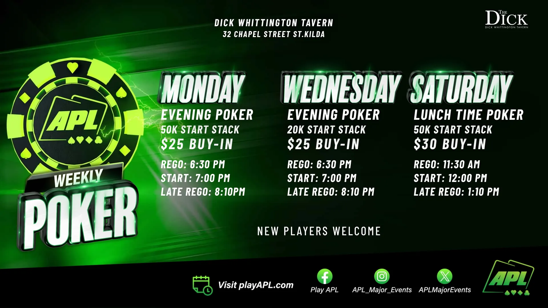 Poker Nights poster, St Kilda