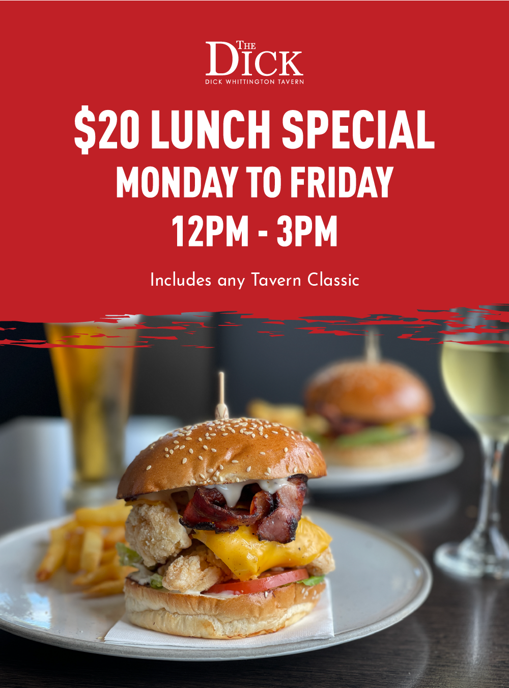 $20 lunch special from monday to friday 12pm to 3pm.